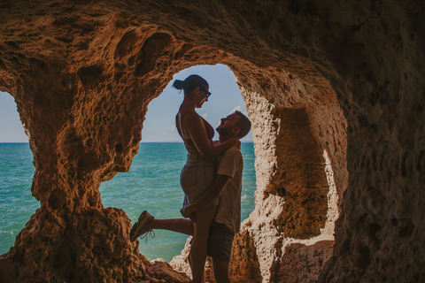 Albufeira: Grotta di Benagil, Algar Seco e Passeggiata Avventura a MarinhaTour mattutino