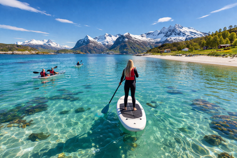 Tromso: Sommaroy Standup Paddleboarding Tromso: Stand-up paddling and salmon picnic on Sommaroy