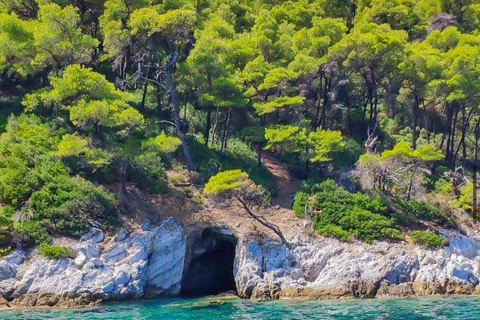 From Skopelos: Relaxed Open-Sail Day with Swimming & SUP Private Sailing Experience