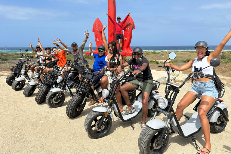 Aruba: Electric Scooter Tour with Beach Stops