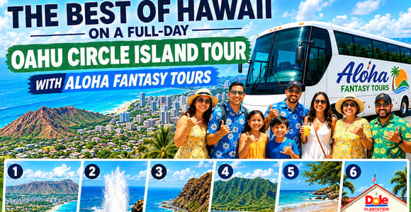 Oahu: Circle Island Full-Day Tour | Beach Stop & Free Wi-Fi