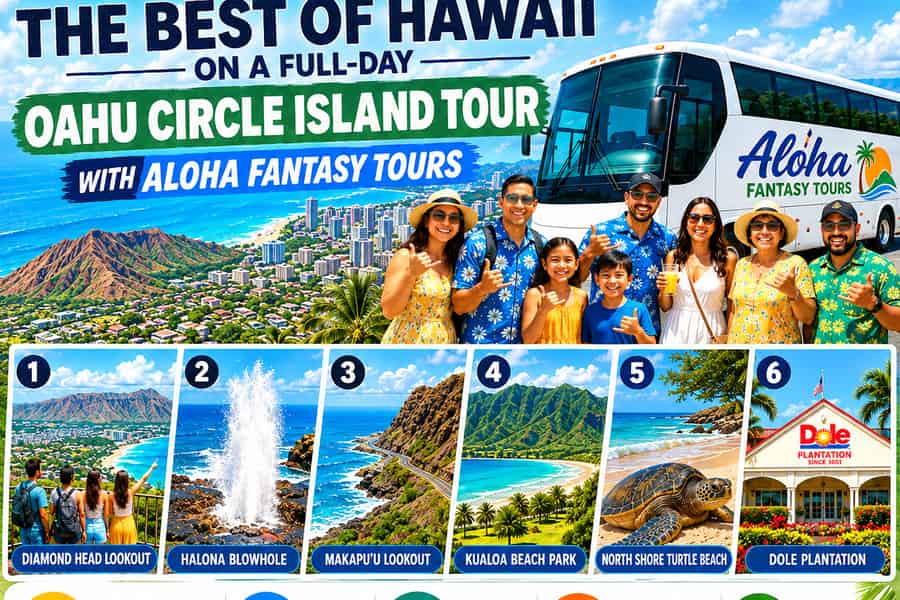 Oahu: Inselrundfahrt-Tagestour | Strandstopp & kostenloses WLAN. Foto: GetYourGuide Oahu: Inselrundfahrt-Tagestour | Strandstopp & kostenloses WLAN. Foto: GetYourGuide