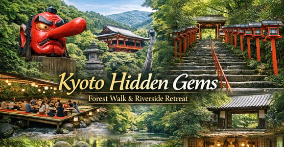 Kyoto:Secret Hidden Gems Tour with Forest Walk & River Lunch