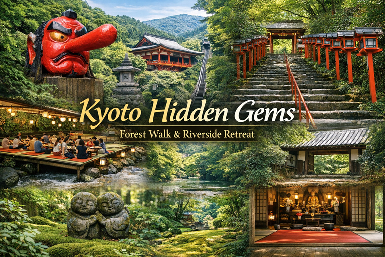 Kyoto:Secret Hidden Gems Tour with Forest Walk & River Lunch