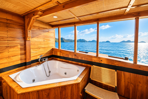 Labuan Bajo: 3-Day Komodo Sailing Luxury Boat with All Fees Deluxe Boat - Private Standar Room (2pax/room)