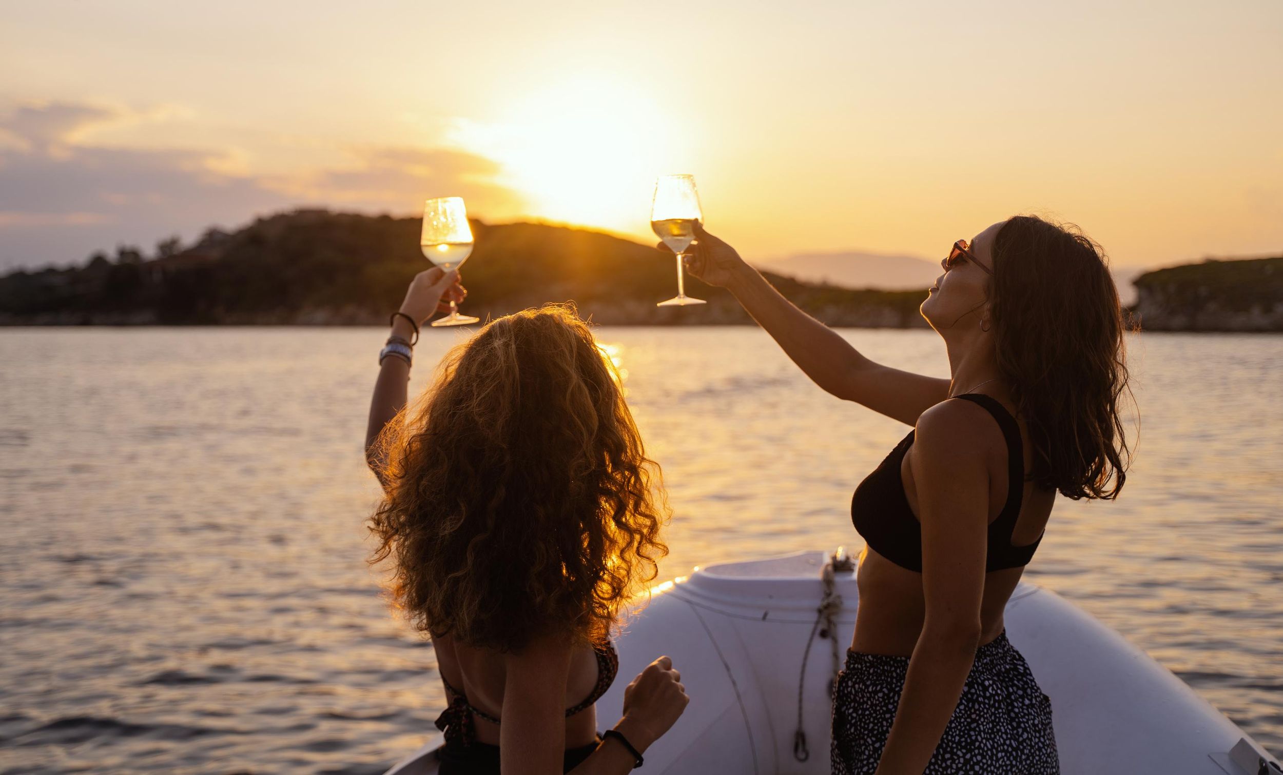 Vourvourou: Private Sonnenuntergangsfahrt nach Diaporos & Blaue Lagune