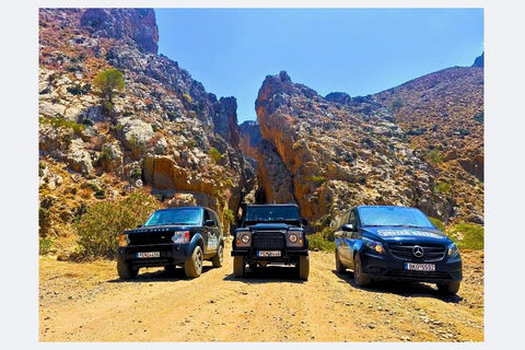 Rethymno: Full-Day Land Rover Safari to Preveli Pickup from Kavros