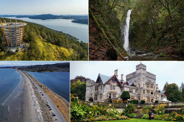 Victoria Waterfall, Skywalk, Beach Picnic, Castle and Whales Goldstream Waterfall, Skywalk, Trestle AND Castle interior