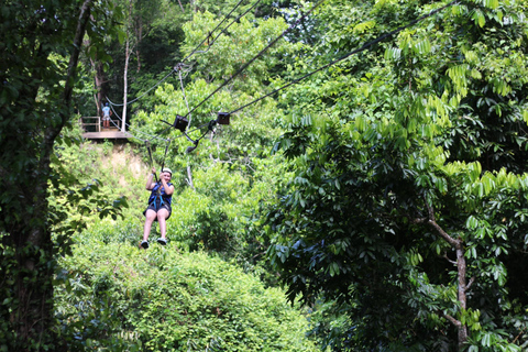 Damajagua: Aventura en tirolina y cascada con almuerzo