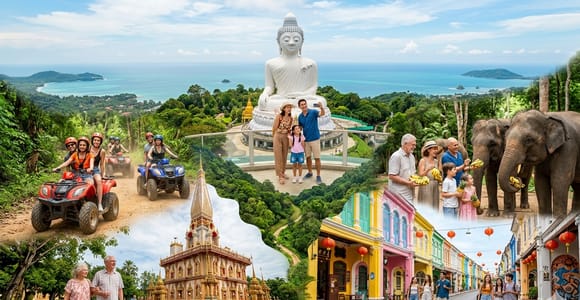 Phuket: City Highlight Big Buddha, ATV, Elephants & Zip-Line