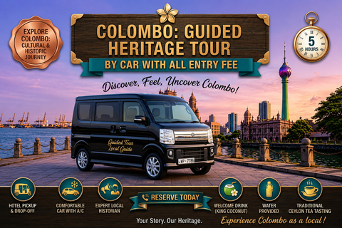Colombo: Guided Heritage Tour by Car with All Entry Fees