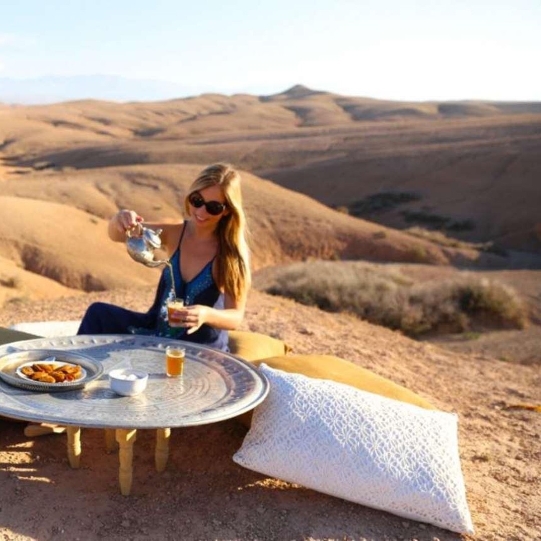 Marrakech: Atlasgebergte, Agafay-woestijn, lunch, kamelenrit - bivouac