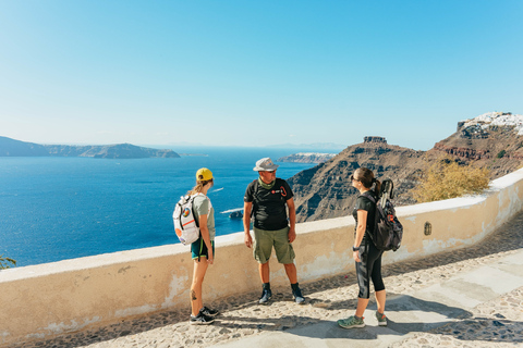 Santorini: begeleide wandeling naar krater en zonsondergang