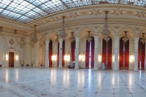 Tour guiado em espanhol no Palácio do Parlamento em BucaresteVisita guiada em espanhol ao Palácio do Parlamento em Bucareste