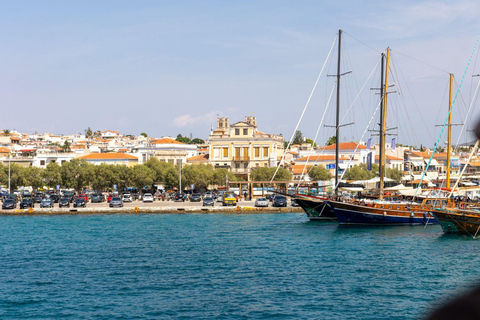 Athens: Aegina, Agistri & Metopi Swimming Cruise with lunch Cruise with Pickup From Select Hotels in Athens