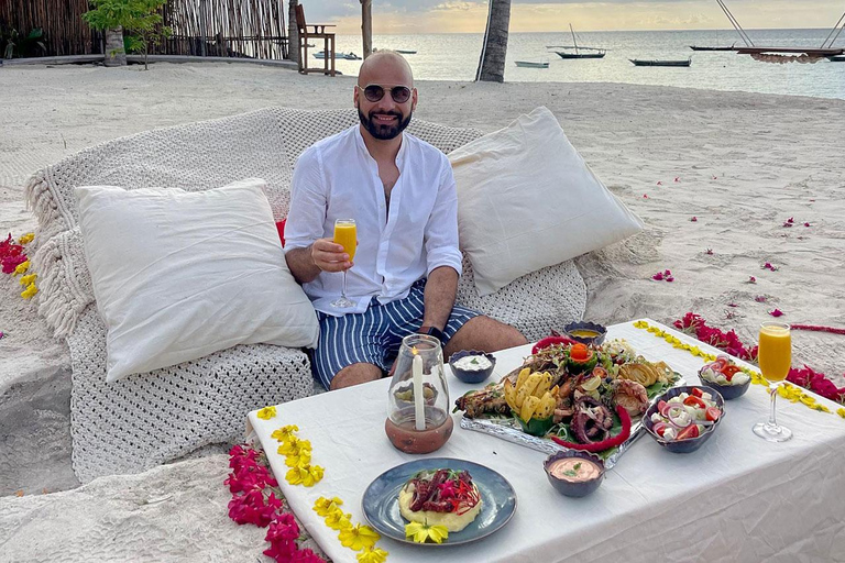 Romantic Beach Dinner with Drone Photos