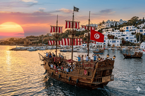 Pirate boat at the Sidi Bou Said golf course & dinner on board with transport Pirate Boat at Sidi Bousaid Golf Course & Dinner on Board with Transport