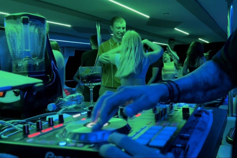 Protaras: 80s and 90s Sunset Cruise with Cypriot Dinner & DJ Local Transfer, Meal, 1 Glass wine, beer, soda or Juice