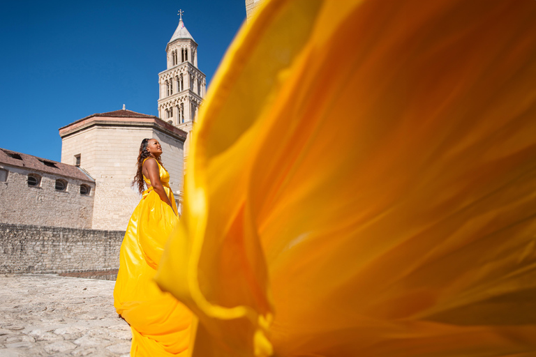 Private Flying Dress Photo Session in Split, Croatia