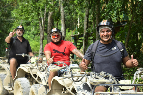 ATV Tour from Tulum or Riviera with Rappel, Cenote & Zipline *"Mystic Maya Adventure: Rappel, Cenote, Zipline & ATV"*