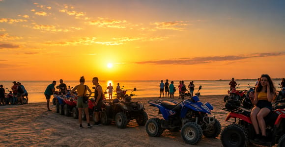 Djerba Quad : 1h30 Ride to flamingo island way