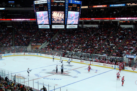 Carolina Hurricanes Ice Hockey Game at Lenovo Center Lower Goal