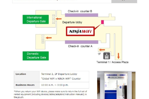 Nagoya, Japon : WiFi mobile 4G - Aéroport Chubu Centrair T2Location de 5 jours