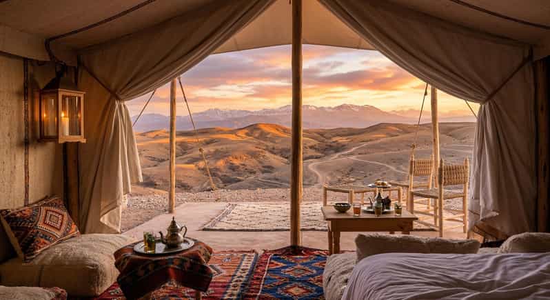 Marrakech : désert d'Agafay, tente, dîner, quad, balade en chameau et spectacle - quad