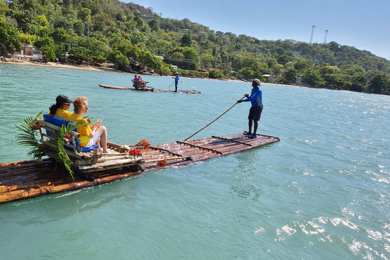 Montego Bay &amp; Negril: Ocean Bamboo Rafting, Zip &amp; Ridning