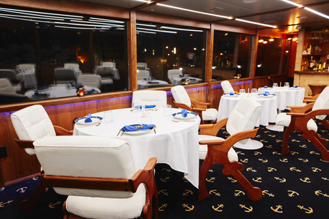 NYC: Gourmet Dinner Cruise with Live Music5-Course Plated Dinner on the Main Deck with Private Table