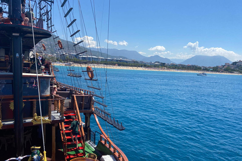 Alanya Pirate Ship Adventure with Swimming Shows &Foam Party Alanya Pirate Boat Wıth Transfer