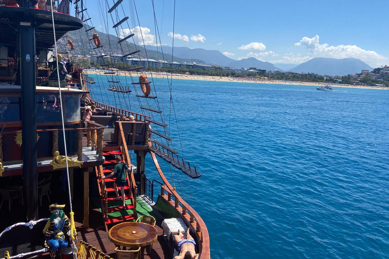 Alanya Pirate Ship Adventure with Swimming Shows &Foam Party Alanya Pirate Boat Wıth Transfer