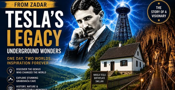 From Zadar: Tesla Memorial Center & Grabovača Cave Day Trip