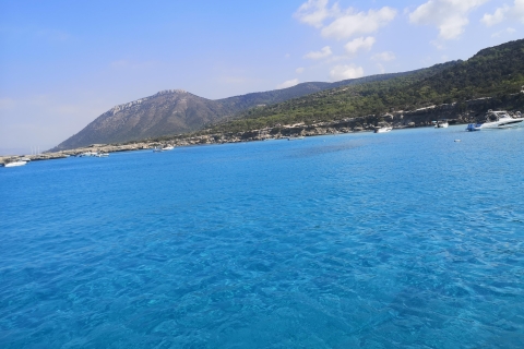 Blue Lagoon Latchi Akamas from Paphos Tour Guide in English. Relaxing day trip to Blue Lagoon.