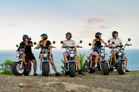 Circuit des plages et des chemins de traverse en scooter électrique à grandes roues