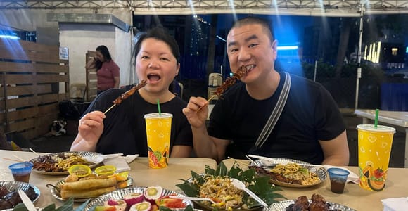 Makati Street Food Tour, Abschluss mit Blick auf die Stadt von der Dachterrasse
