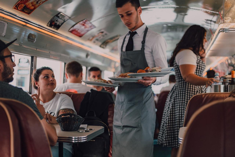 Munich: Dinner Hopping Tour, 3-Course Menu in a US School Bus through the City
