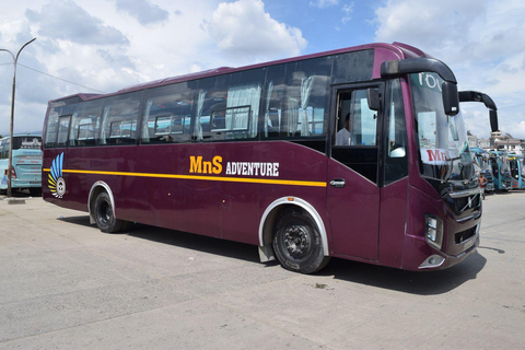 Kathmandu–Pokhara MNS VIP Sofa Bus Luxury Transfer MNS Kathmandu–Pokhara VIP Sofa Bus – Comfort Express