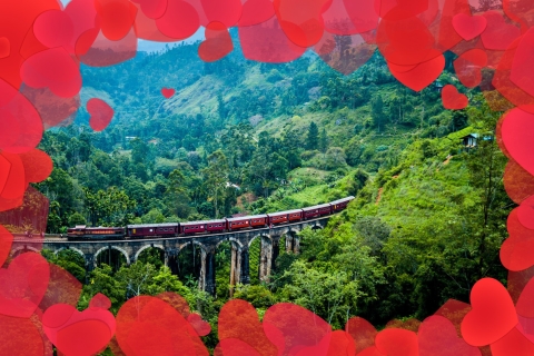 Walentynkowy pociąg specjalny z Kandy do Ella 14 lutego 2025 r.Lovers Train Ella z/do Kandy malownicza podróż pociągiem