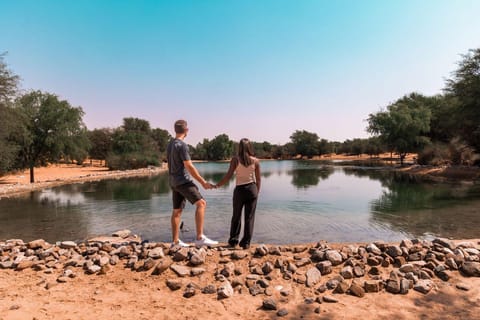 Dubai: Camel Safari, Wildlife & Lakeside Breakfast