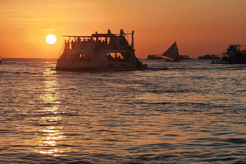 Boracay: Shared Trimaran Ocean Party with Live DJ Onboard