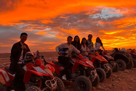 From Marrakech: Agafay Desert Quad Bike Tour with Dinner