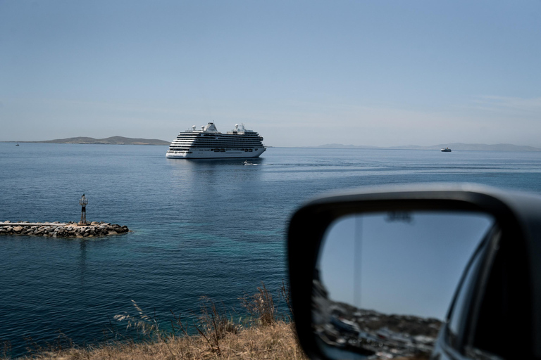 Cruzeiro guiado em Mykonos com um jipe exclusivo para passageiros: Visita obrigatória em 4h