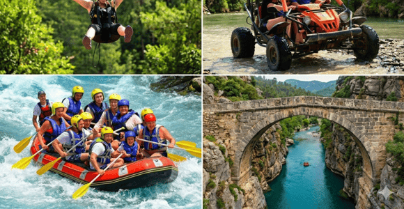 Antalya: Super Combo Rafting, Zipline, Buggy & Jeep Safari