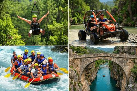 Antalya: Super Combo Rafting, Zipline, Buggy & Jeep Safari Super Combo Rafting, Zipline, Buggy & Jeep Safari