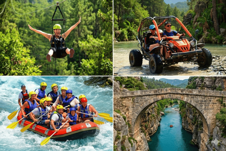 Antalya: Super Combo Rafting, Zipline, Buggy & Jeep Safari Super Combo Rafting, Zipline, Buggy & Jeep Safari