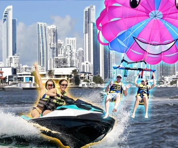 Surfers Paradise: Parasailing and Jet Ski Tour Package