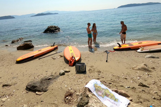 Stand up paddleboarding in Skiathos