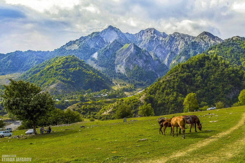 Baku-Gabala-Shamakhi-Tufandag -Nohur lake - Waterfall tourPrivate tour minivan