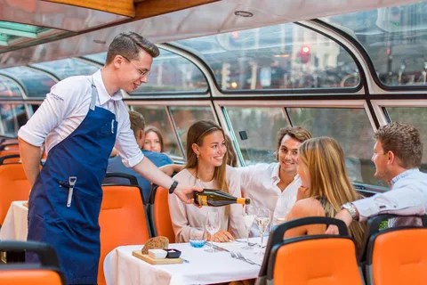 Amsterdam: Middagskrydstogt med 4-retters menu
